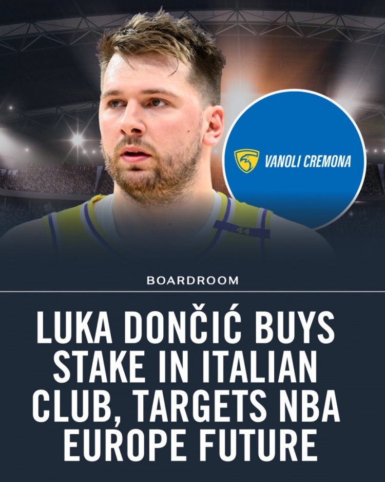 东契奇加入投资集团收购意大利球队 球队计划竞标加入NBA欧洲联赛